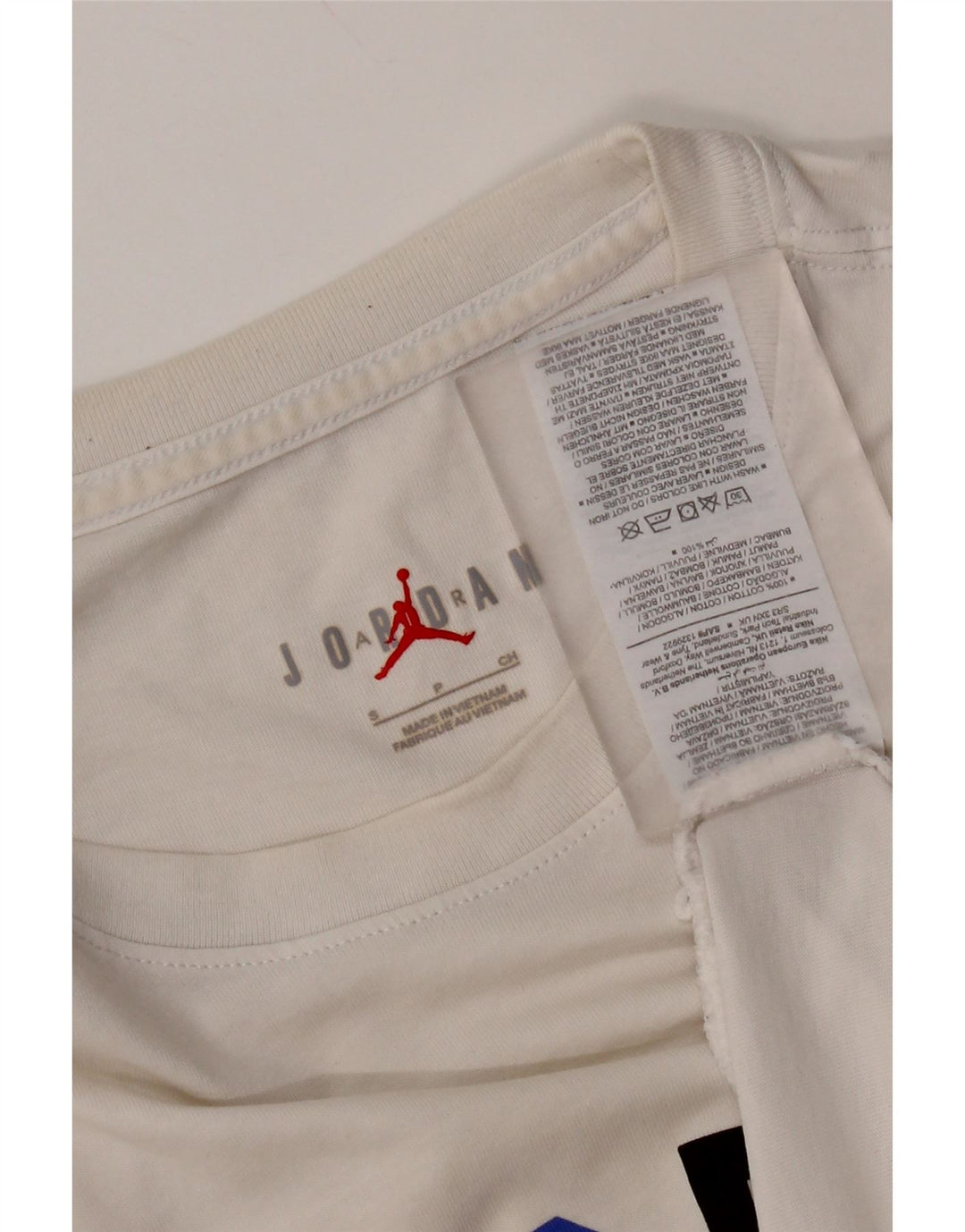 Jordan Herre grafisk T-shirt top lille hvid bomuld