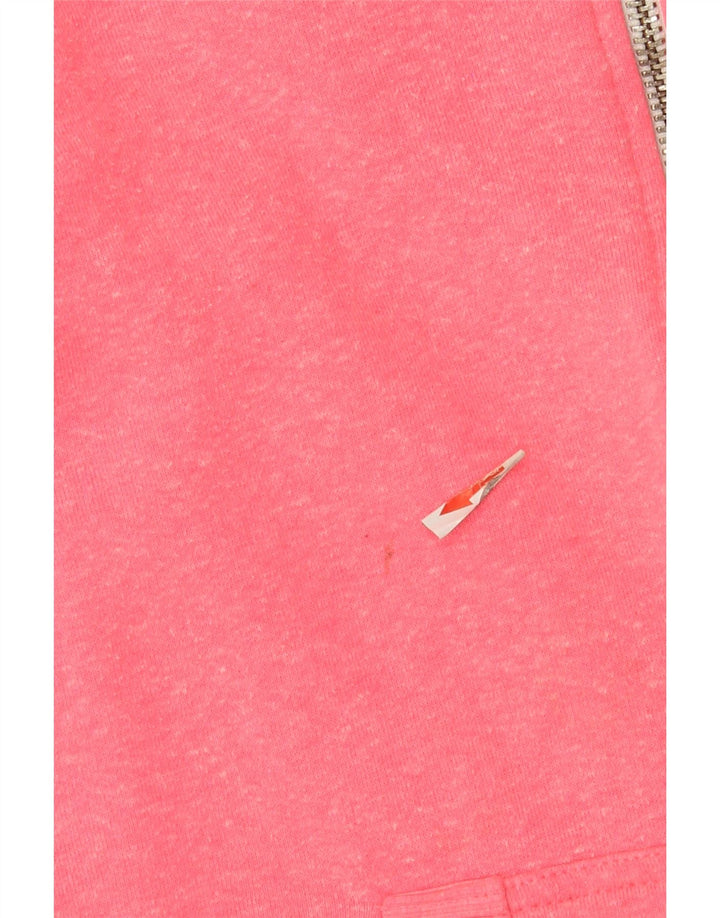Superdry hættetrøje til kvinder med lynlås UK 10 Small Pink Polyester