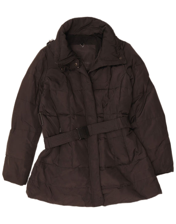 Zara polstret jakke til kvinder UK 18 XL sort polyester