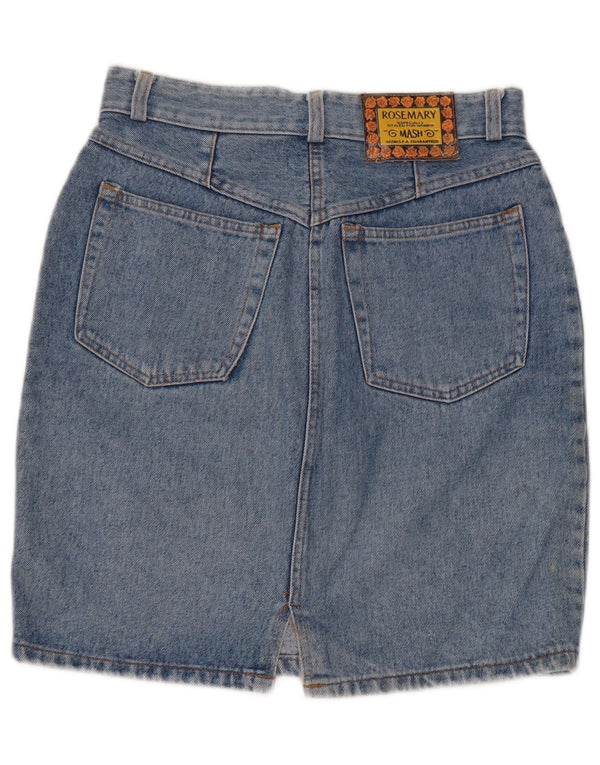 Mash Dame High Waist Denim Nederdel IT 48 XL W34 Blå Bomuld
