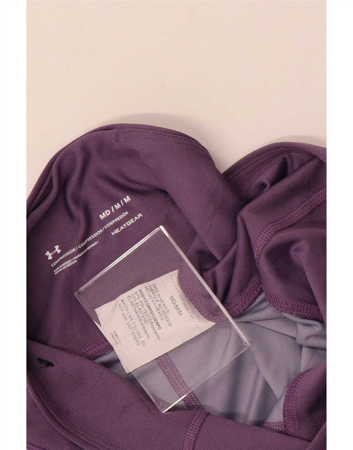 Under Armour Dame Heat Gear abstrakt mønster Leggings UK 14 Medium Purple
