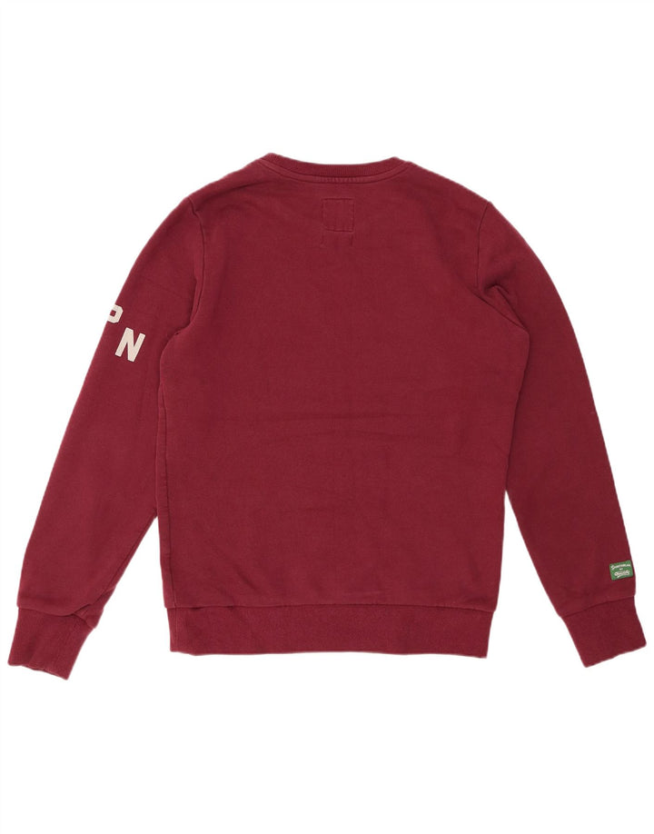 SUPERDRY Grafisk sweatshirt til mænd Medium Bourgogne bomuld