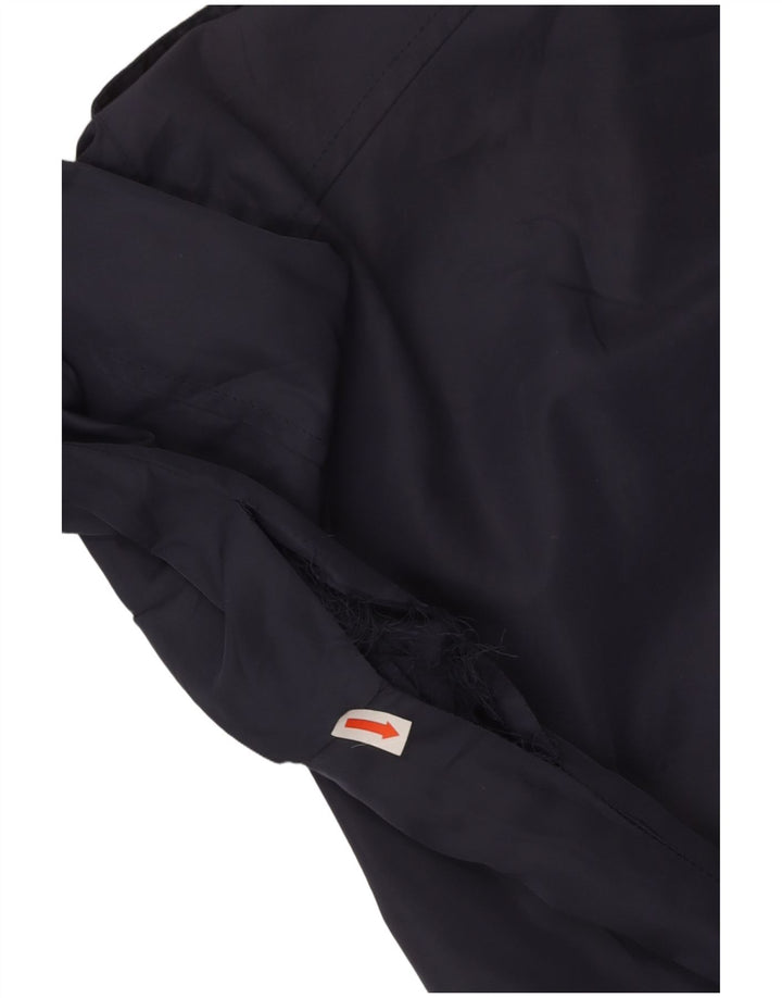 GAS Womens Military Bomber Jacket IT 44 Medium Navy Blue Polyester