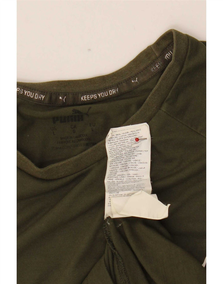 Puma Herre T-Shirt Top Stor Khaki Bomuld