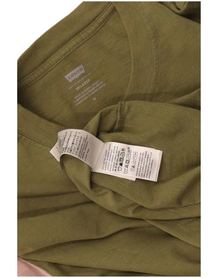 Levi's Herre Relaxed Top Langærmet Mellemgrøn Colourblock Bomuld
