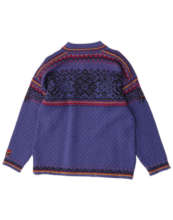 Dale of Norway sweater med lynlås til mænd Medium Purple Fair Isle