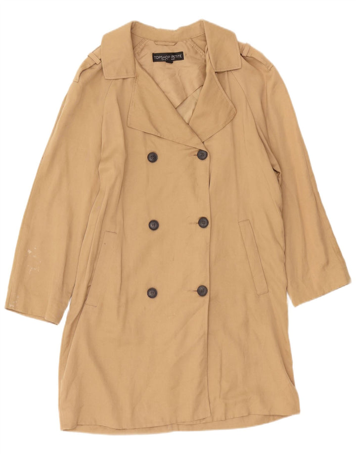 Topshop Kvinders Military Oversized Trench Coat UK 10 Small Beige