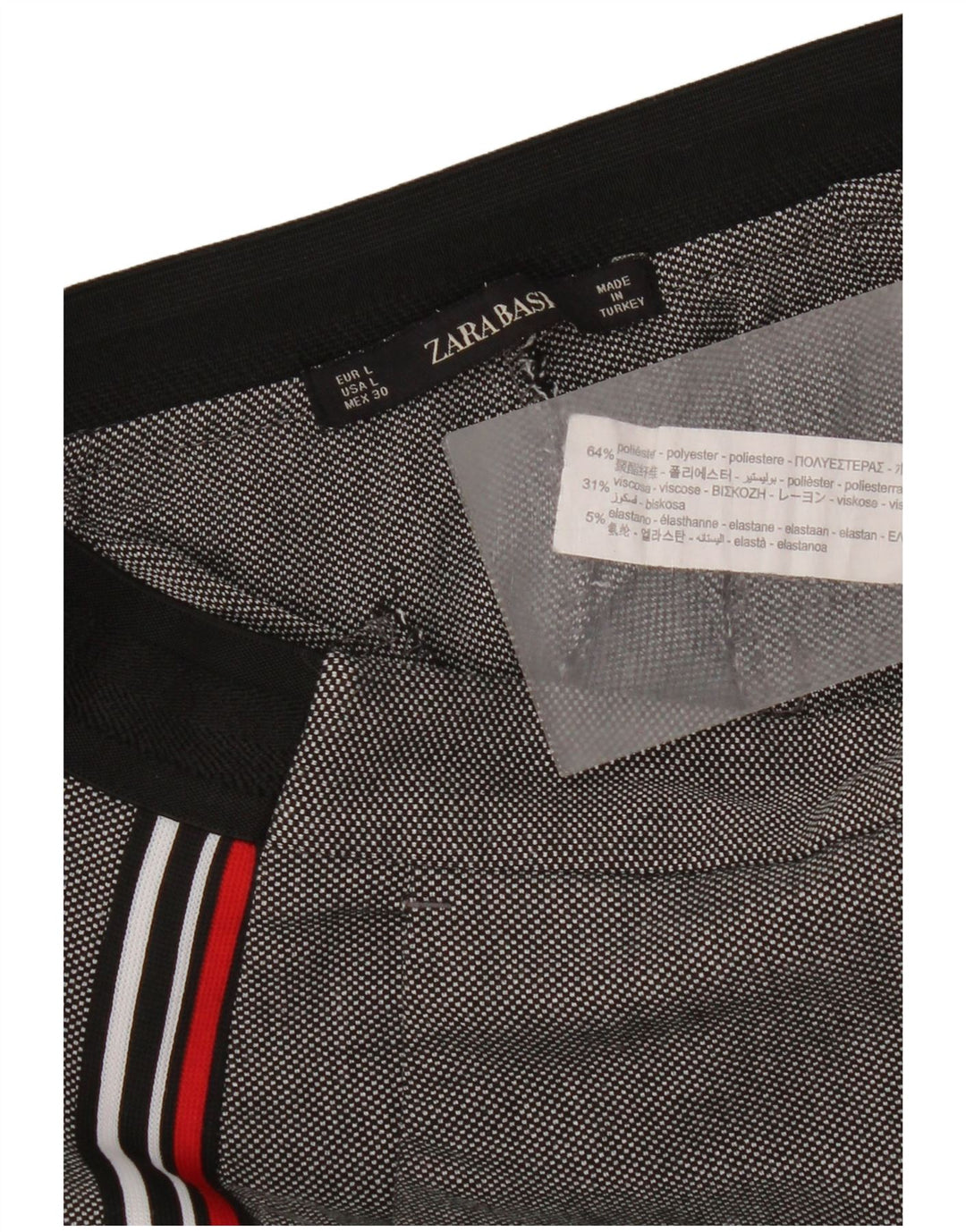 Zara Lige Chinobukser Large W30 L27 Grå polyester