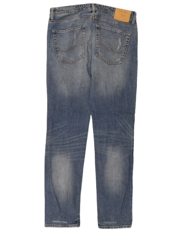 Jack & Jones Herre Tim Distressed Slim Jeans W32 L34 Blå Bomuld
