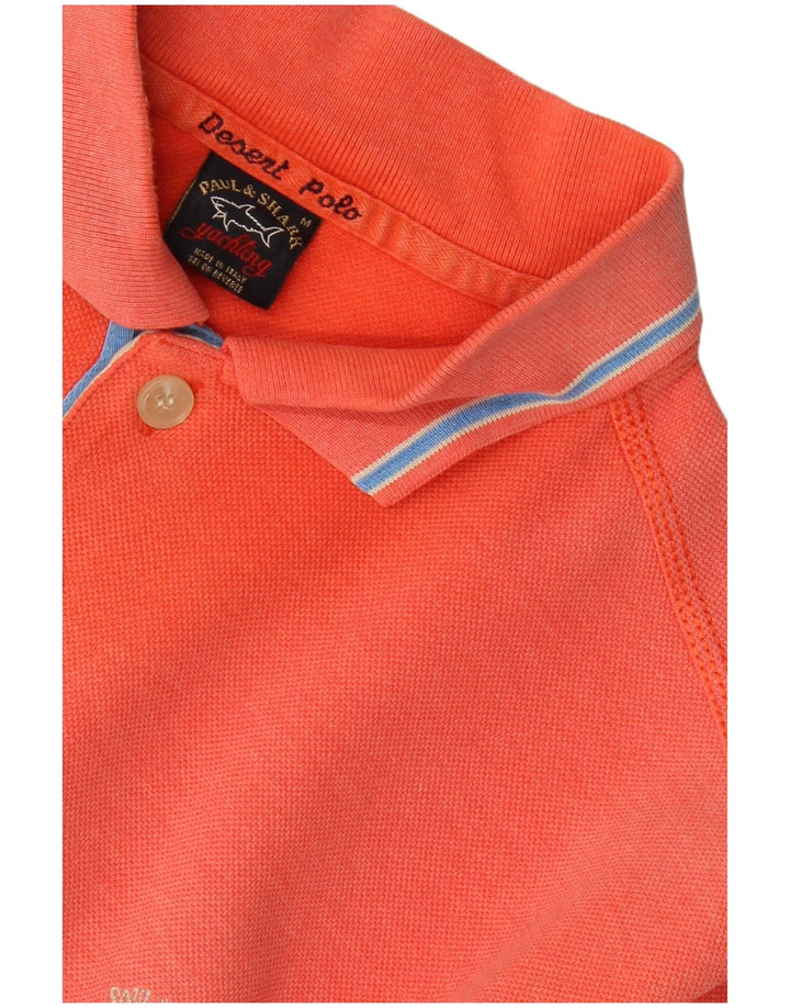PAUL & SHARK Mens Polo Shirt Medium Orange