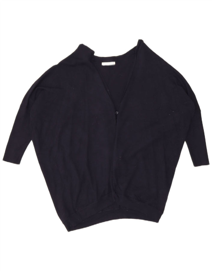 Zara Dame Batwing Oversized cardigan sweater UK 14 Medium Navy Blue