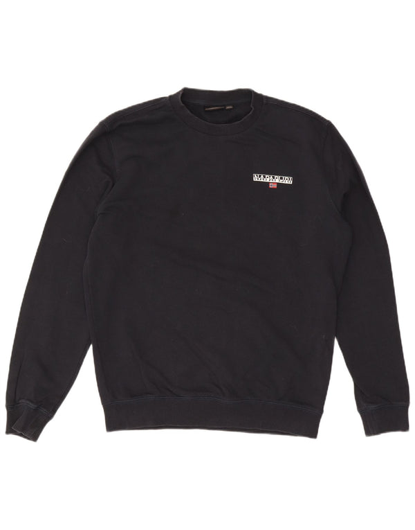 Napapijri Herre Geographic Sweatshirt Jumper Medium Navyblå Bomuld