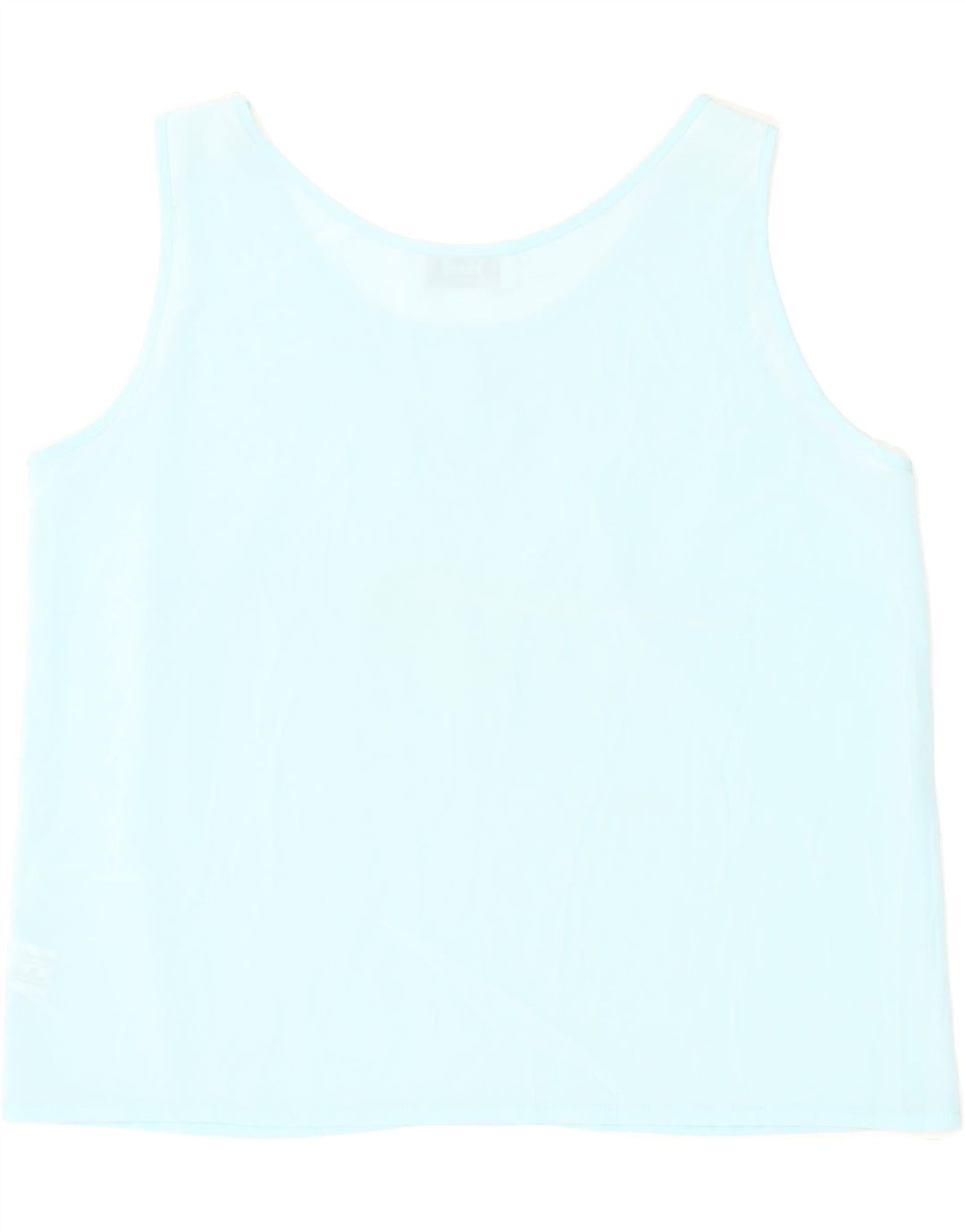 VINTAGE Womens Crop Graphic Vest Top UK 16 Large  Blue Polyester Vintage Vintage and Second-Hand Vintage from Messina Hembry 