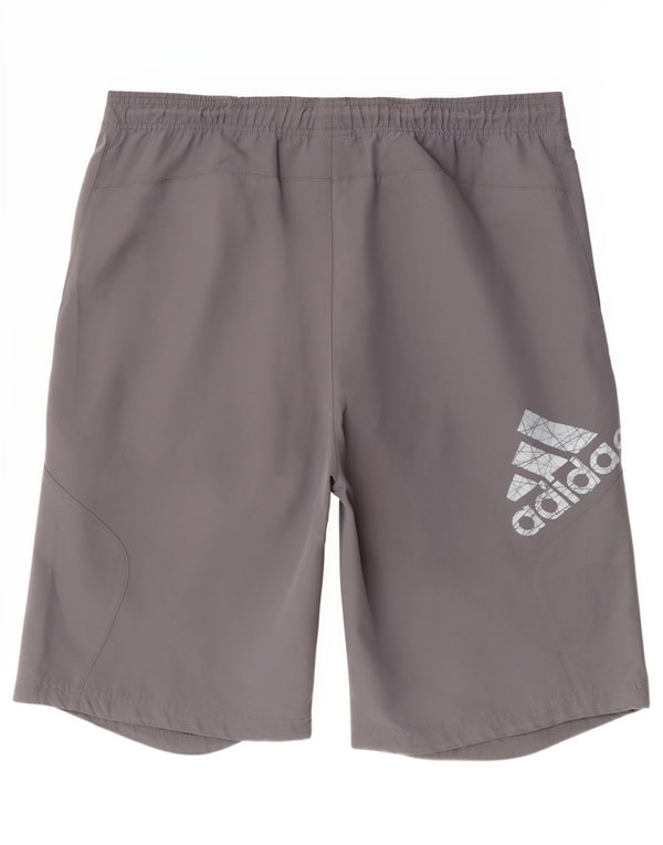 Adidas Herre grafiske sportsshorts store grå polyestersports