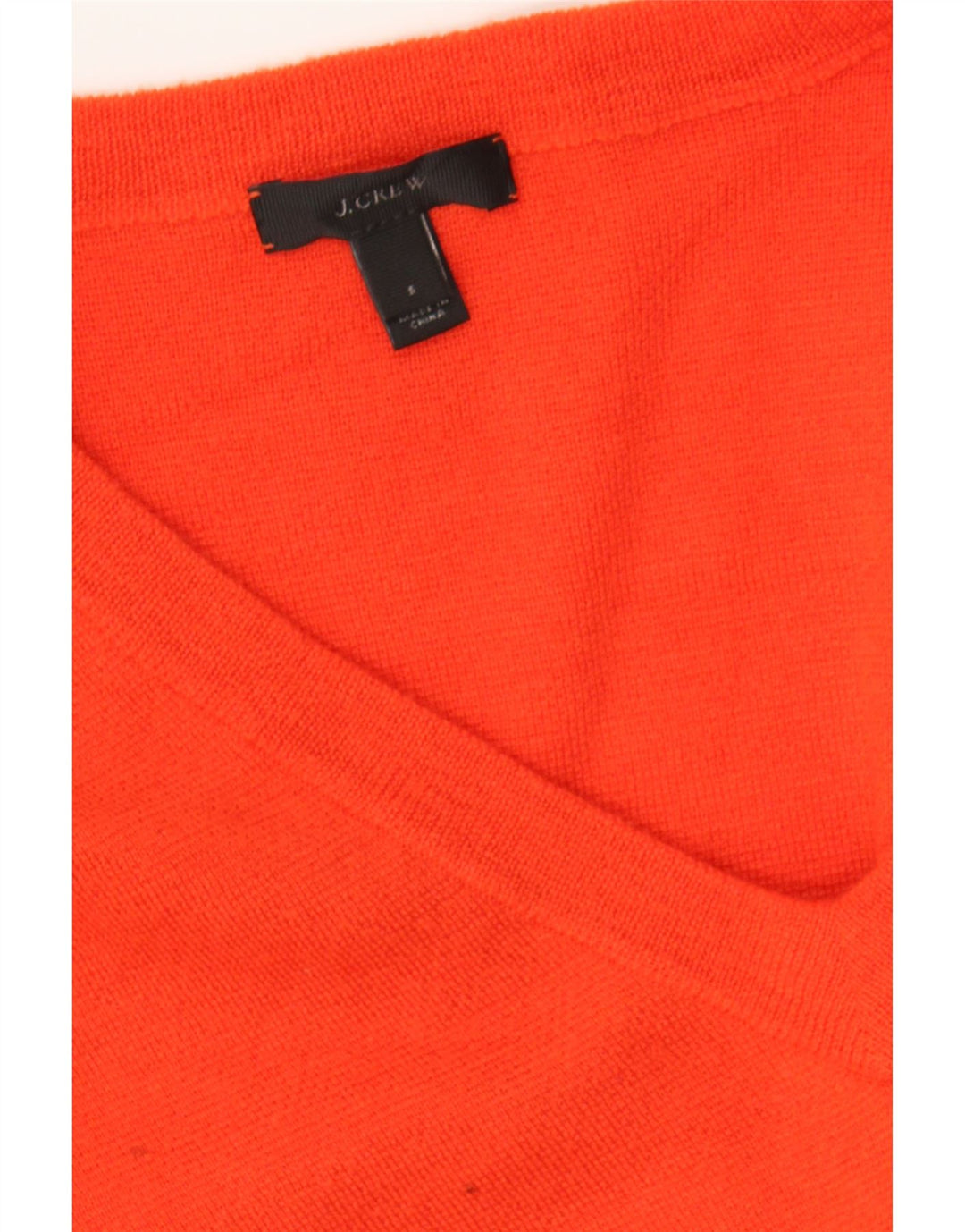J. CREW Womens Oversized Longline V-Neck Jumper Sweater UK 10 Small Orange Vintage J. Crew and Second-Hand J. Crew from Messina Hembry 