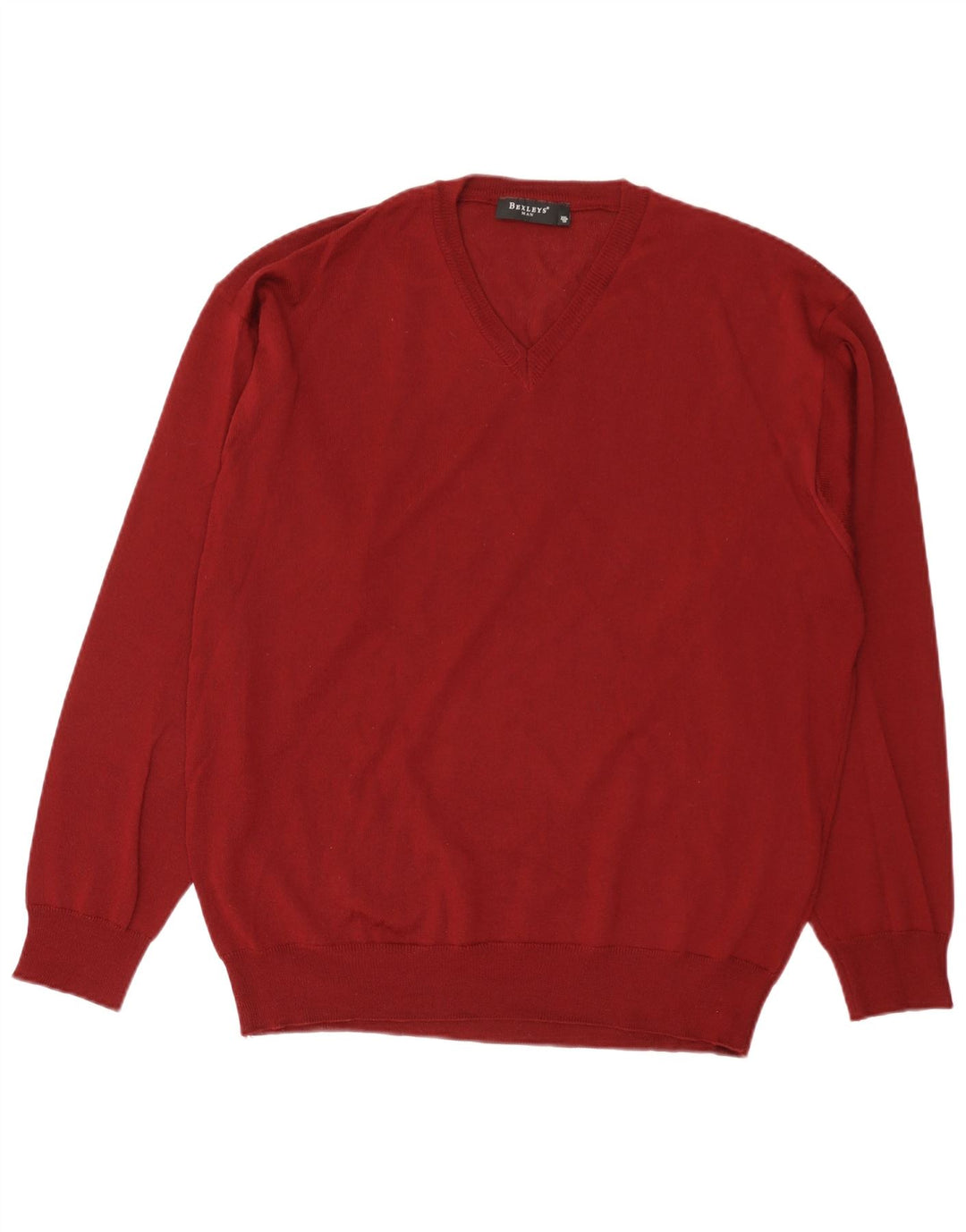 BEXLEYS Herre V-hals sweater IT 56 2XL Bourgogne uld