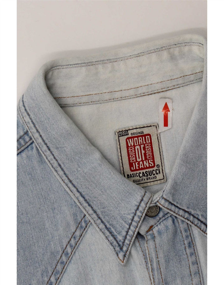 Casucci Herre Denim Shirt XL Blå Bomuld