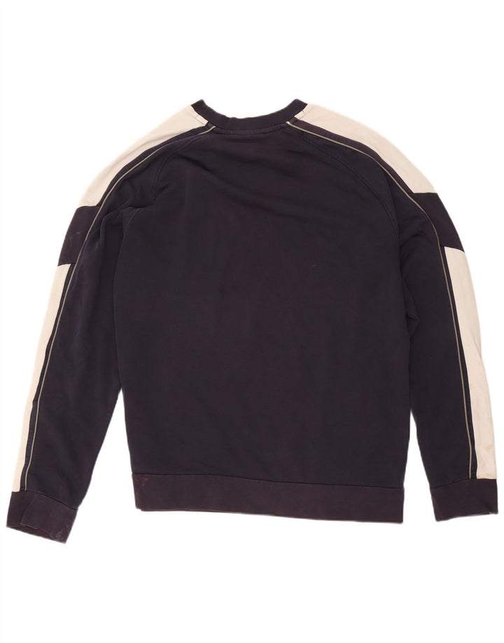 Puma Sweatshirt til mænd Large Navy Blue Colourblock Bomuld