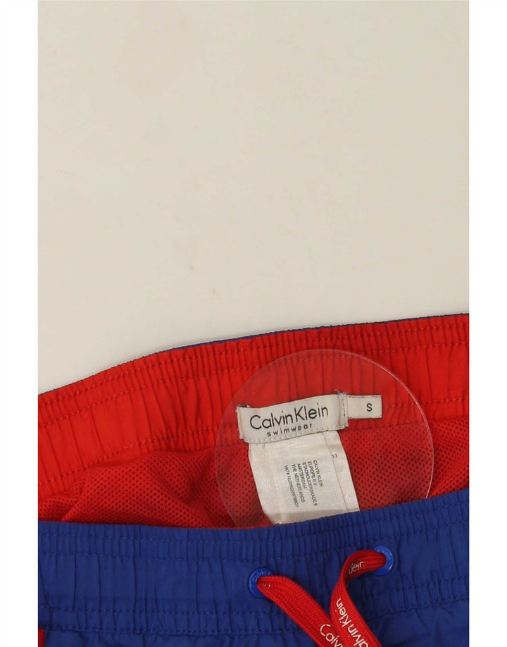 Calvin Klein Herre grafiske svømmeshorts Små blå polyester