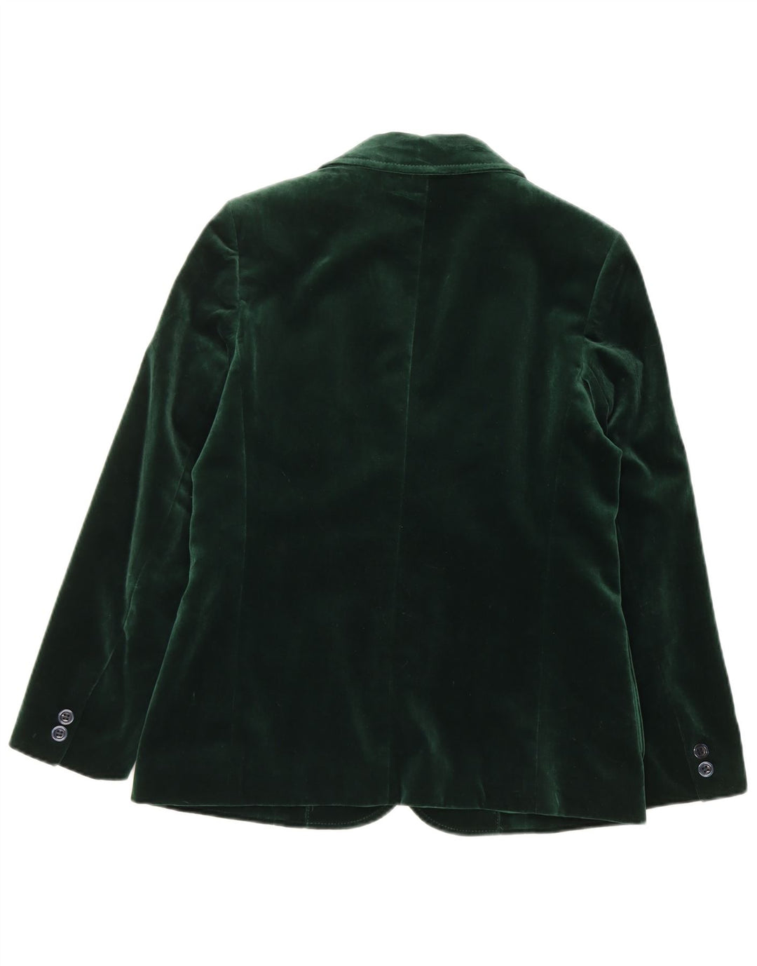 St Michael Dame 2 Button Velvet Blazer Jacket UK 14 Medium Green Bomuld