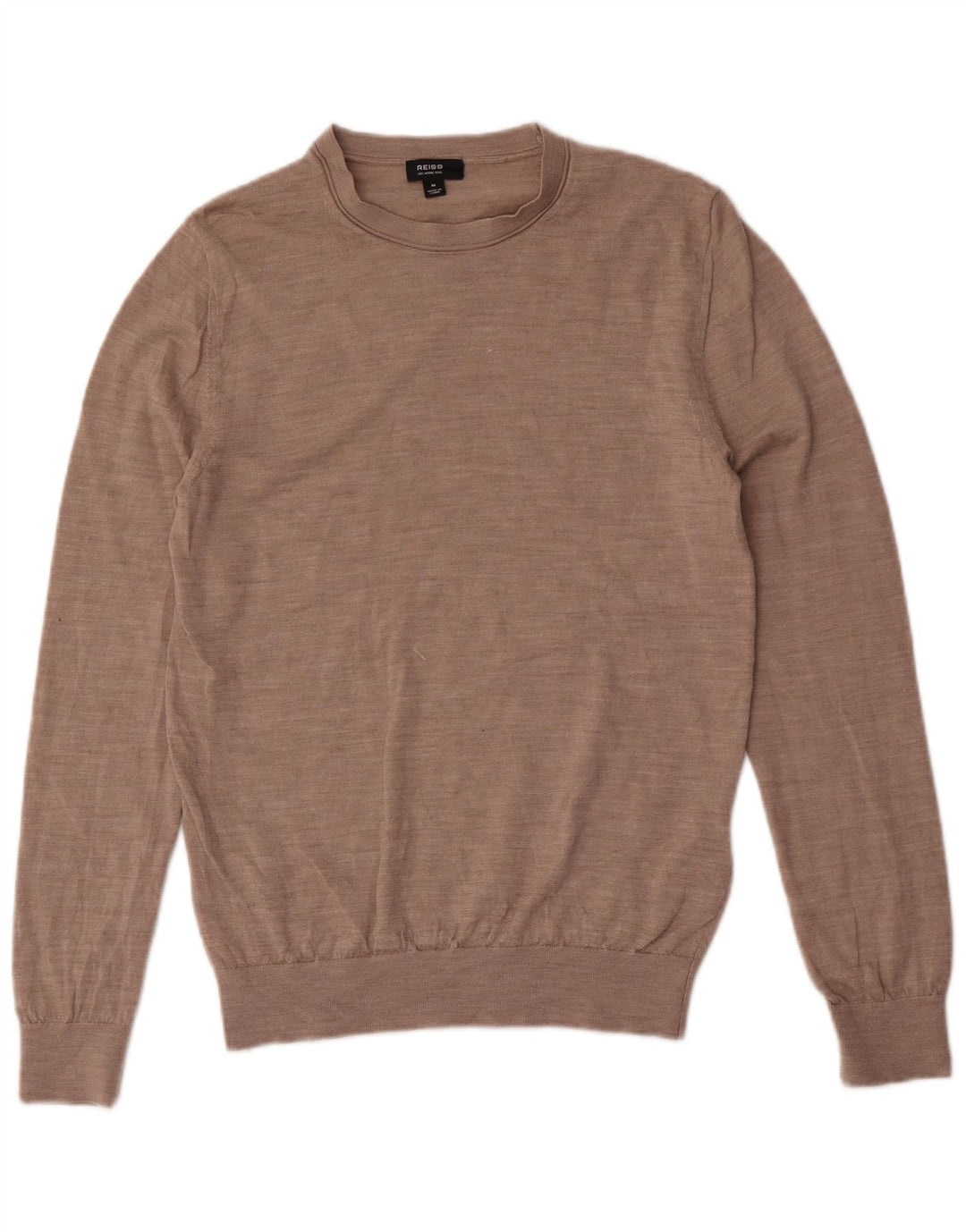 Reiss Herre trøje med rund hals, medium brun uld