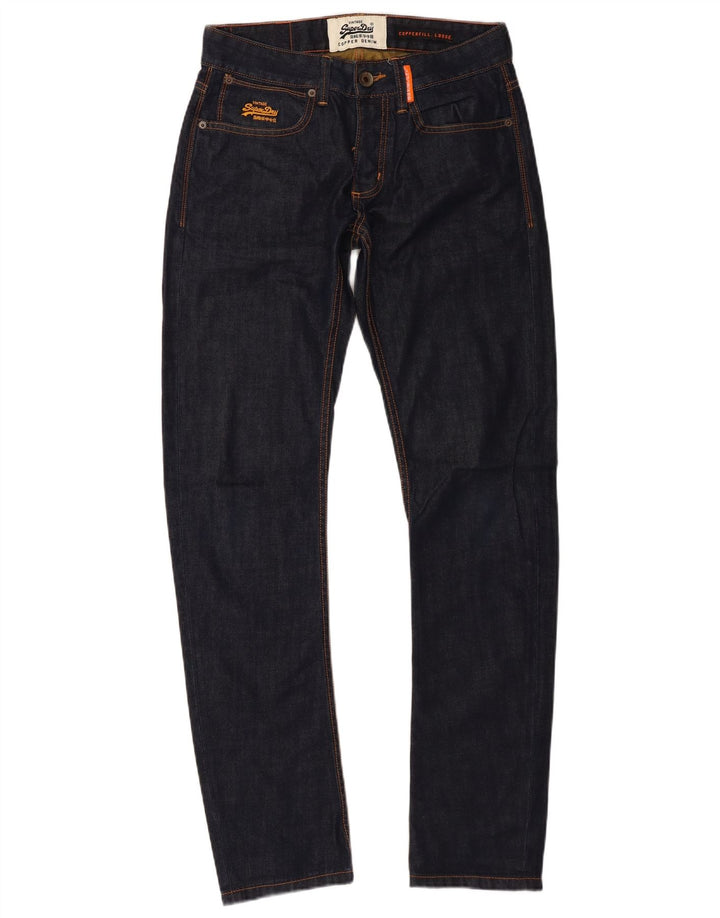 Superdry Mens Copperfill Loose Slim Jeans W28 L32 Marineblå Bomuld