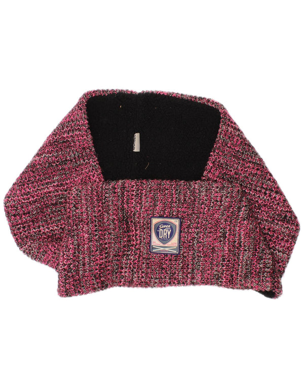Superdry Sherpa Snood tørklæde til kvinder One Size Pink Flecked Acryl Winter