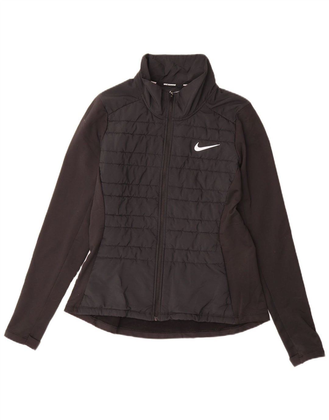 NIKE træningsdragt topjakke til kvinder UK 14 Medium Sort Spandex
