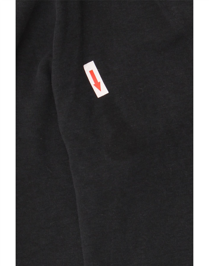 Nike Dame Capri Træningsdragt Bukser UK 14 Medium Sort Bomuld