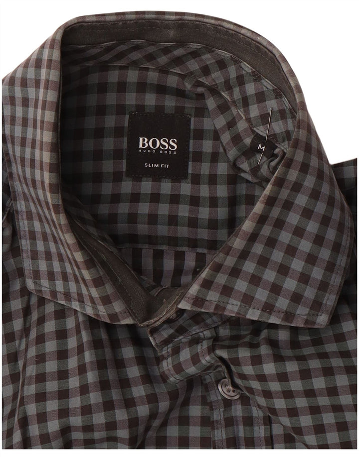 HUGO BOSS Herre Slim Fit skjorte Medium Grey Gingham