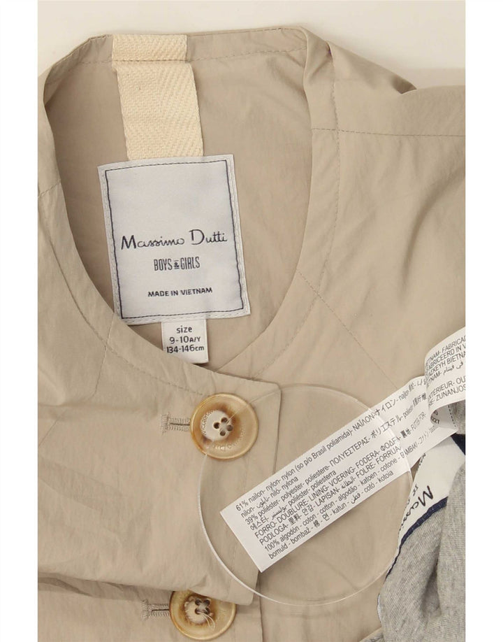 Massimo Dutti Girl Trench Coat 9-10 År Grå Nylon