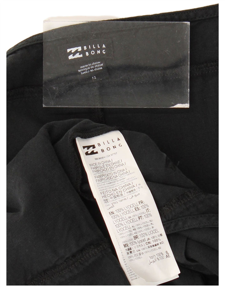 BILLABONG Damebukser Shorts UK 12 Medium W38 Sort Lyocell