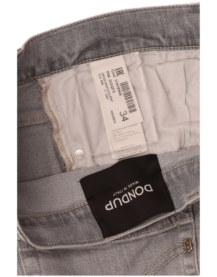 DONDUP Straight Jeans til kvinder W34 L31 Grå Bomuld