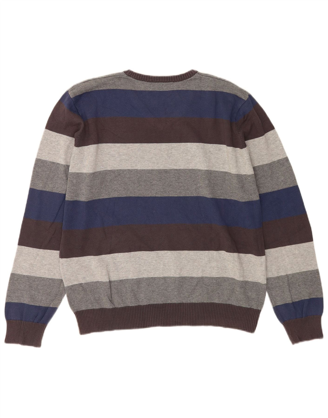 Zara Herre V-hals sweater Stor flerfarvet stribet bomuld