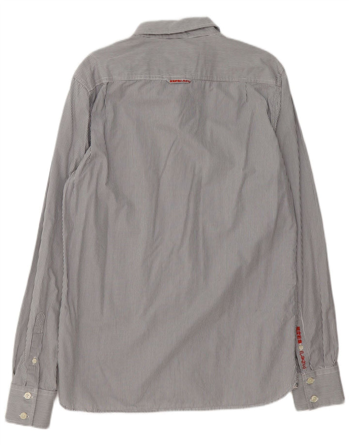 Superdry herreskjorte XL blåstribet bomuld