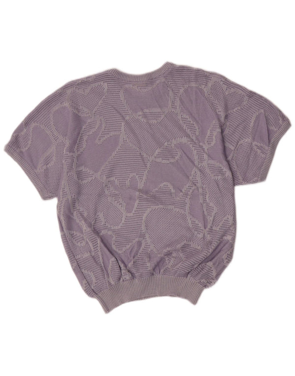 Camilla Dame Kortærmet Jumper Sweater med rund hals UK 18 XL Lilla