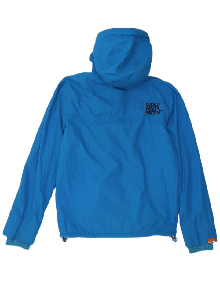 SUPERDRY Herre The Windcheater Hooded Windbreaker Jacket UK 40 Large Blue