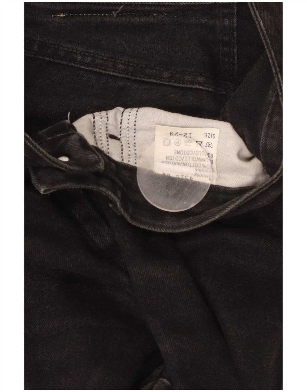 LEE Kvinder Højtaljede tilspidsede Jeans US 12 Large W29 L29 Sort Bomuld