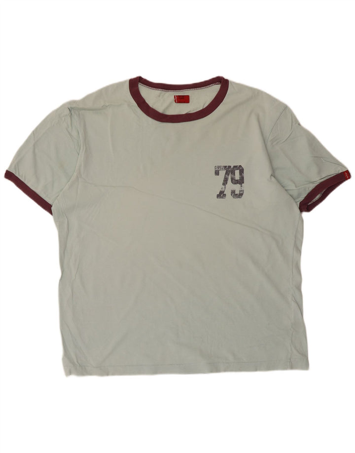 Levi's Herre grafisk T-shirt top XL blå bomuld