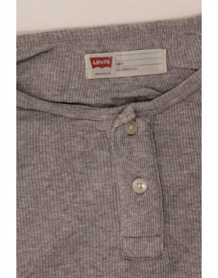 Levi's Herre Slim Fit Top Langærmet Stor Grå Flecked