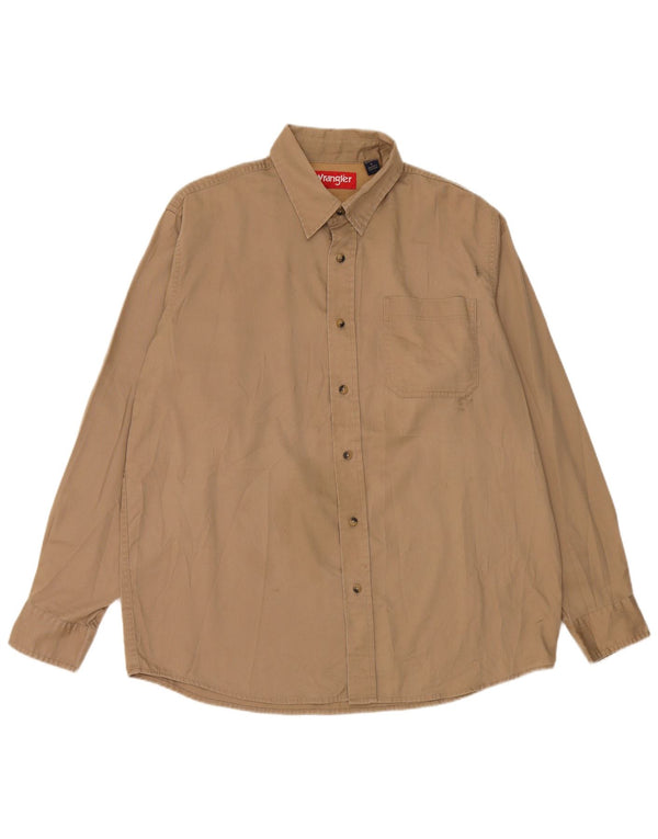 Wrangler herreskjorte stor beige bomuld