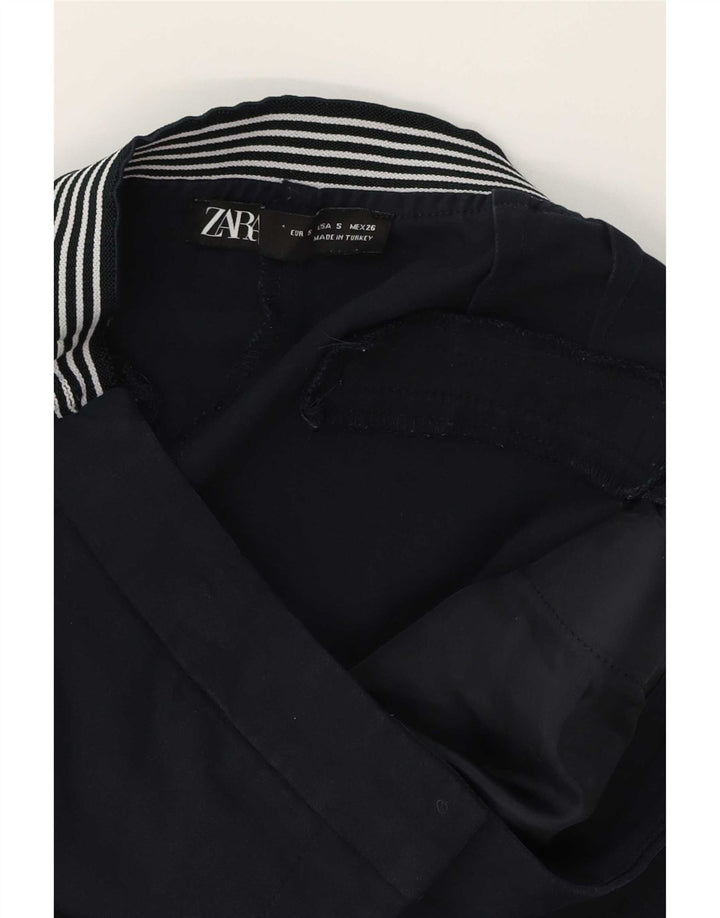 Zara Dame Slim Chino Bukser Small W26 L26 Navy Blue