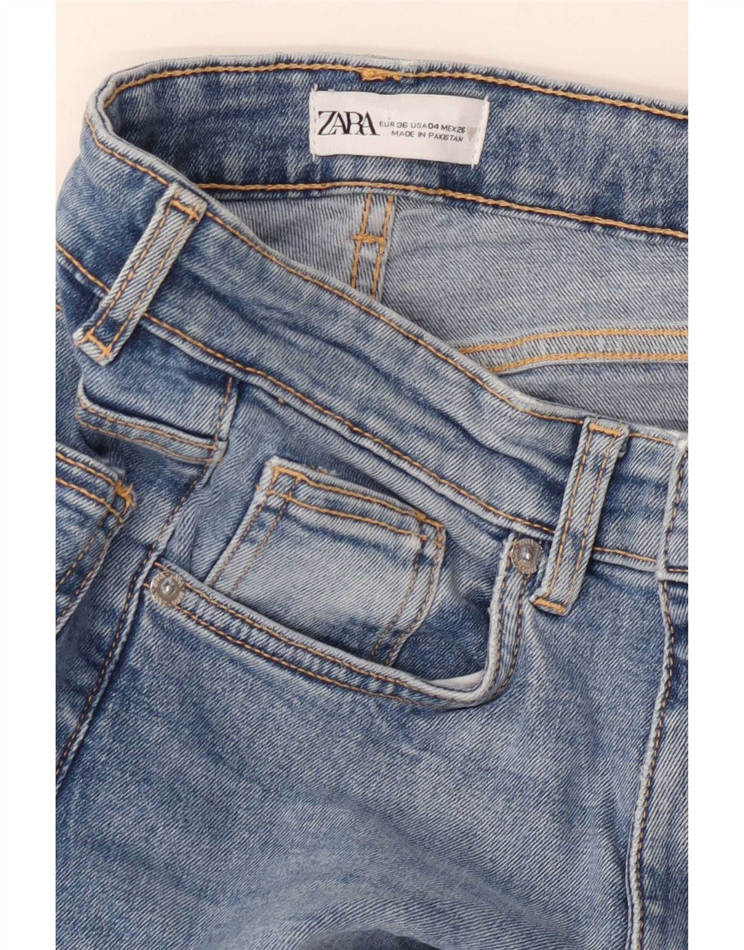 Zara Dame Bootcut Jeans EU 36 XS W26 L26 Blå