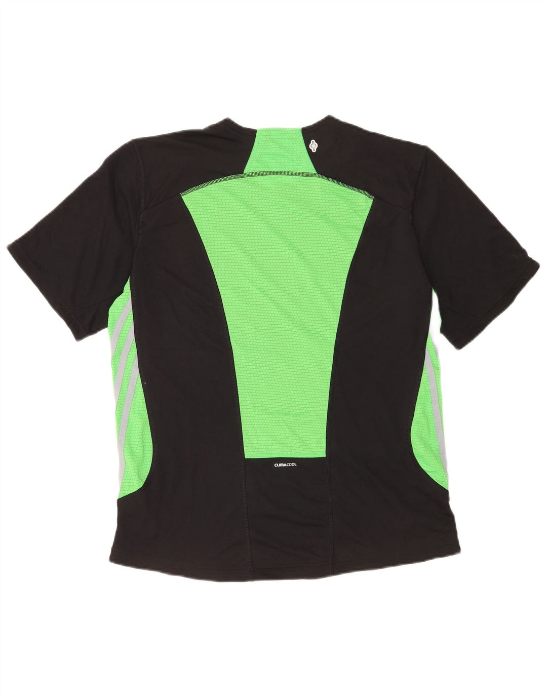 Adidas Herre Climacool T-Shirt Top Medium Sort Colourblock Polyester