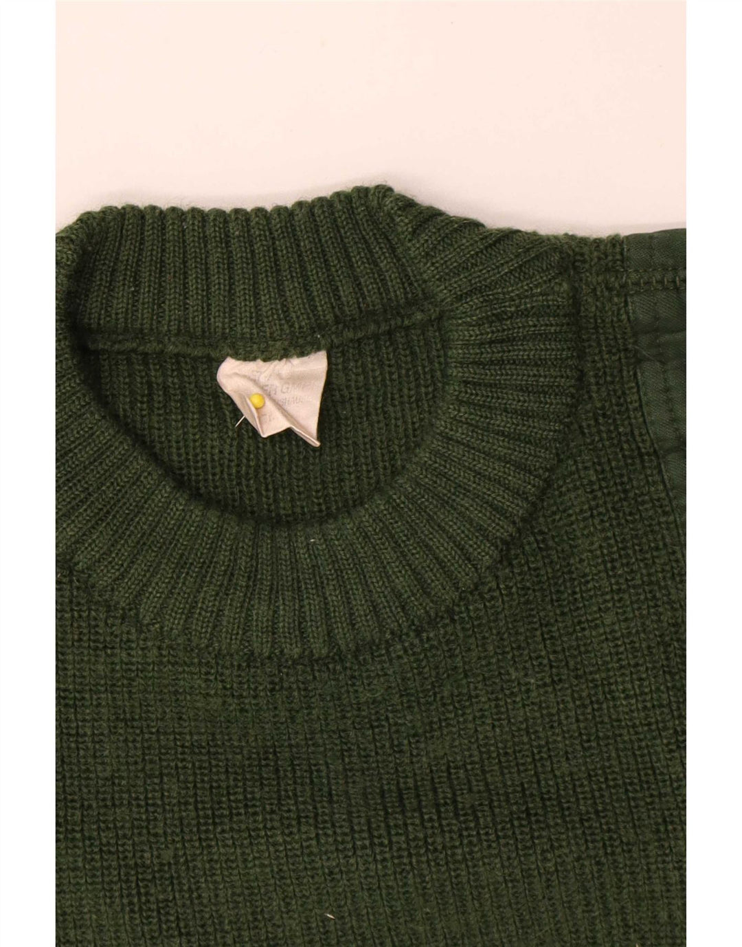 Vintage Herre grafisk rund hals sweater IT 50 Medium Grøn