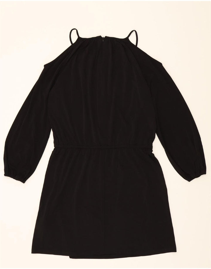 MICHAEL KORS Womens Long Sleeve A-Line Dress UK 16 Large Black Polyester Vintage Michael Kors and Second-Hand Michael Kors from Messina Hembry 
