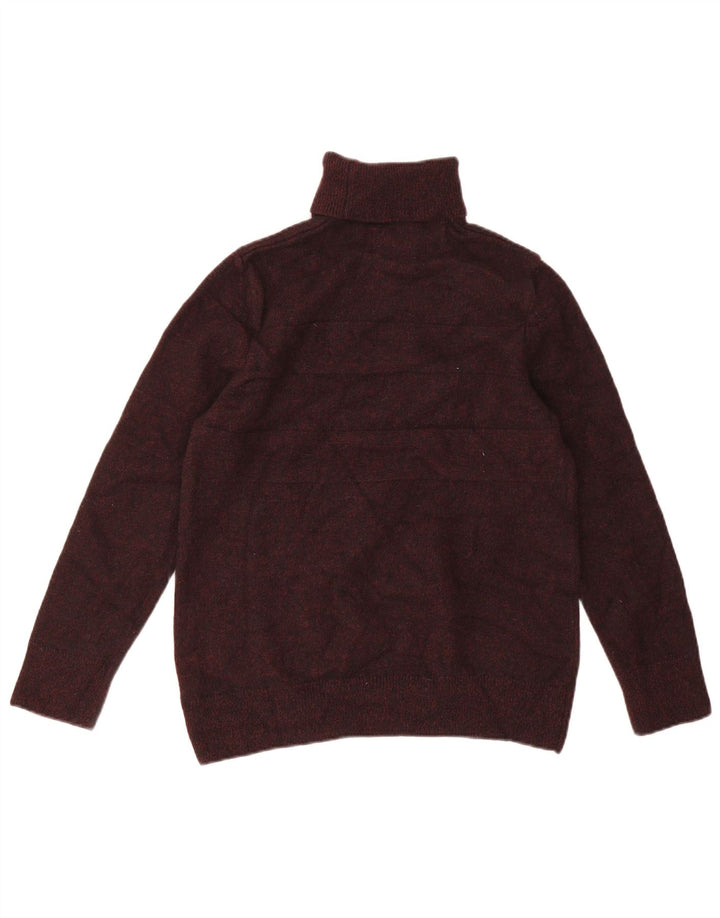 Barbour Dame Roll Neck Jumper Sweater UK 10 Lille brun uld