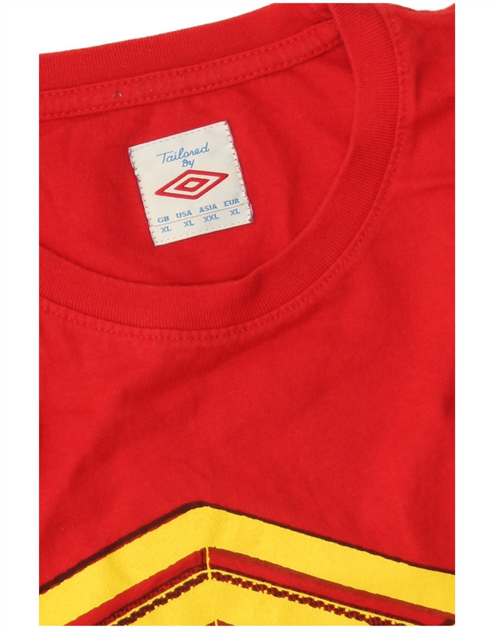 UMBRO Herre Grafisk T-Shirt Top XL Rød