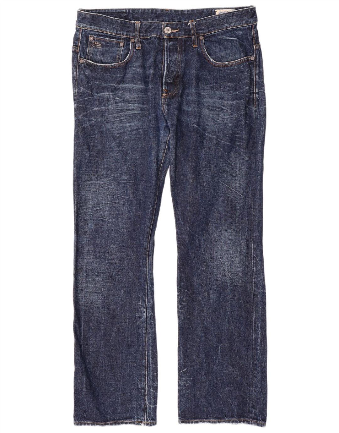 G-Star Herre 3301 Straight Jeans W36 L32 Blå Bomuld