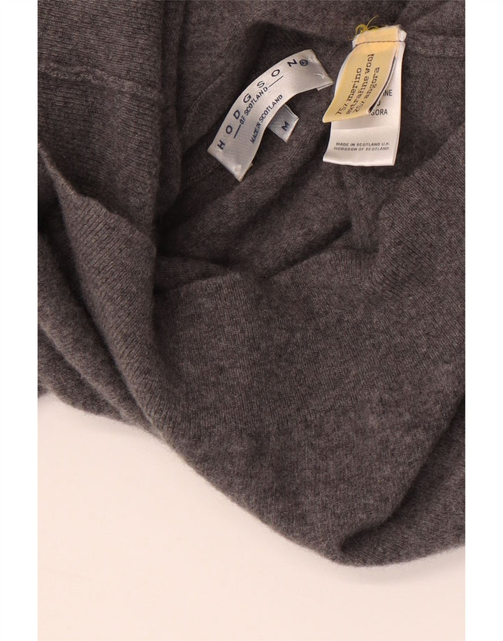 Hodgson Dame Roll Neck Jumper Sweater UK 14 Medium Grey Flecked